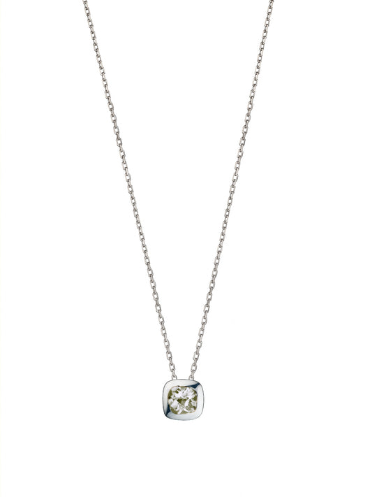 Limited Edition - Silver and Quartz Checkerboard Necklace