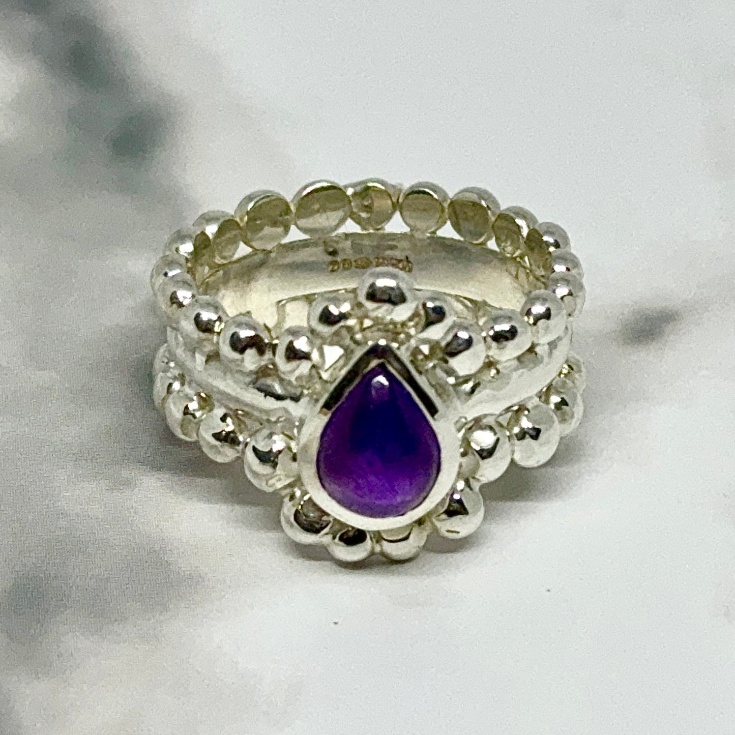 Amethyst Apsara Ring