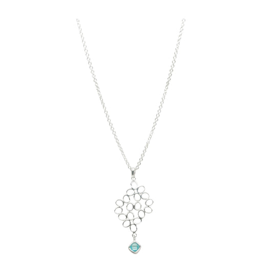 Silver and Blue Long Nectar Necklace